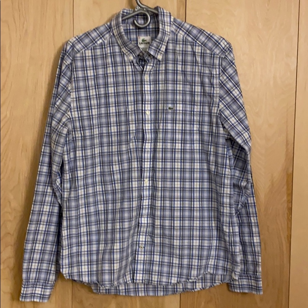Lacoste plaid button down